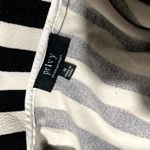 Privy Privately Privileged Jacket Women's M White Striped Biker Outdoor Full-Zip - Picture 6 of 6